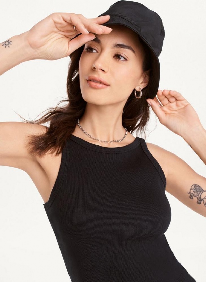 DKNY High Neck Crop Tanktop Damen Schwarz | Austria_D1764