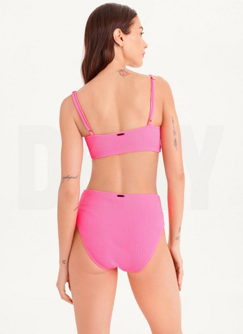 DKNY High Waisted Bikinihose Damen Rosa | Austria_D1258