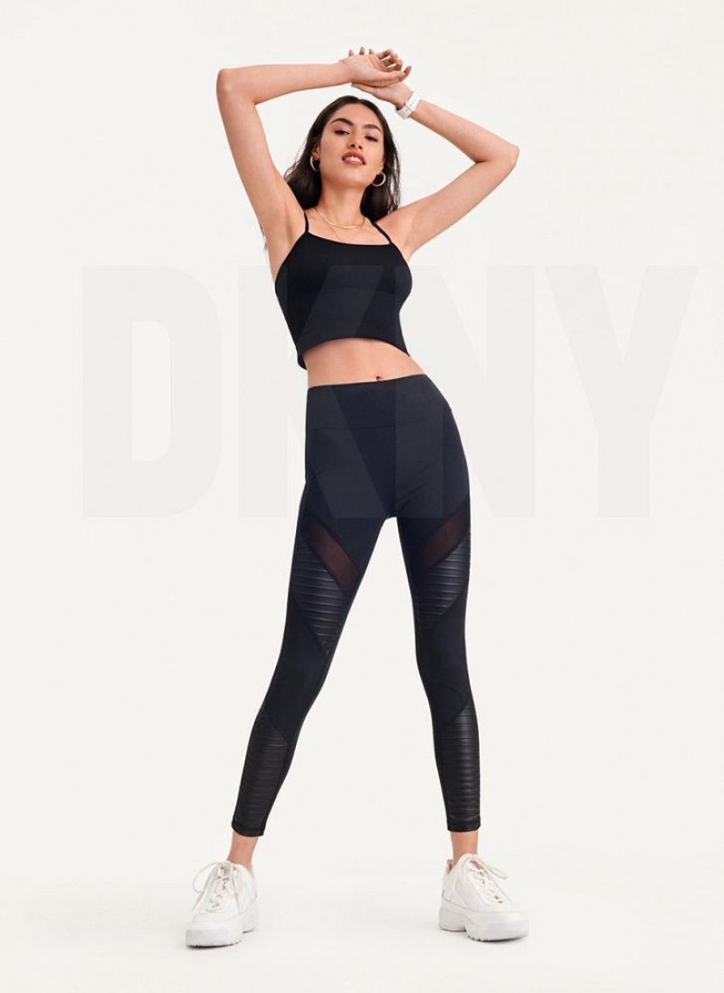 DKNY High Waisted Moto Tight Leggings Damen Schwarz | Austria_D0435