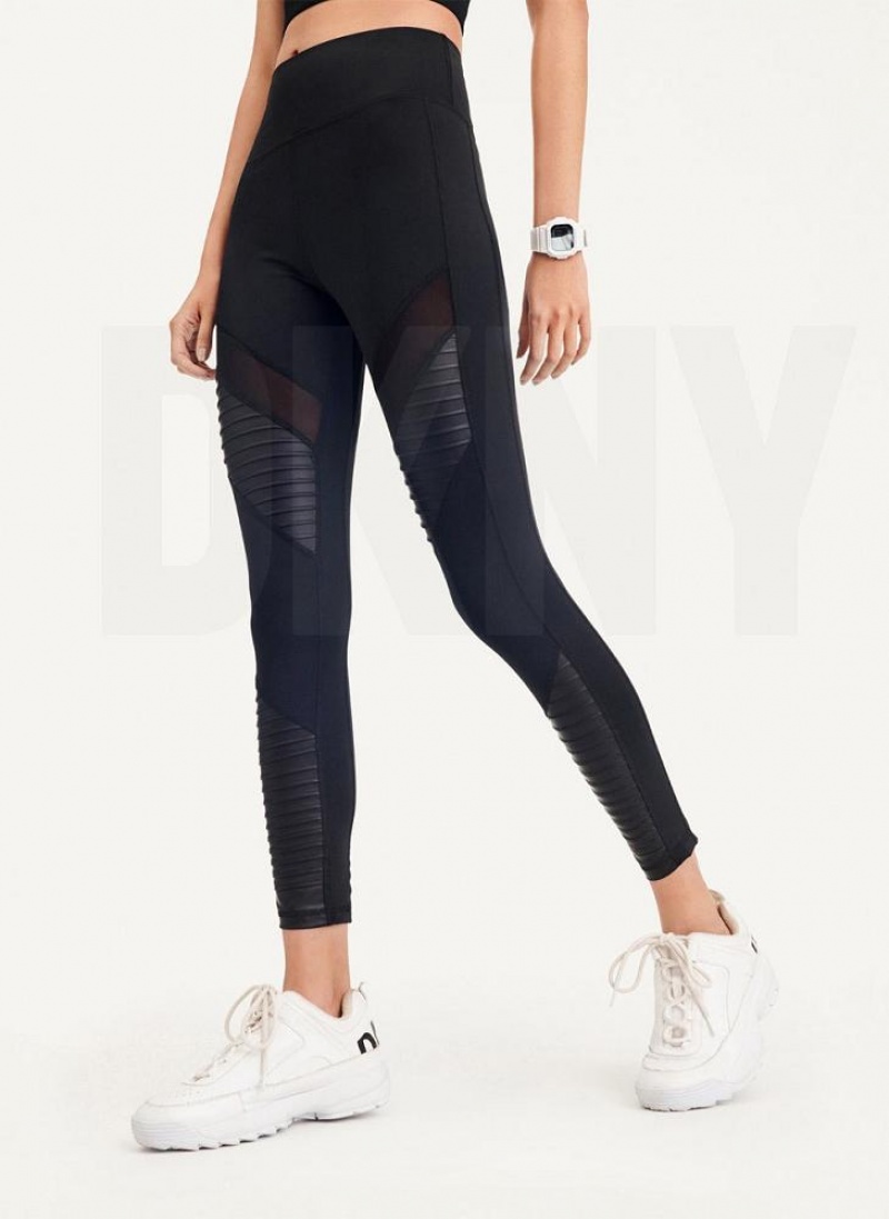 DKNY High Waisted Moto Tight Leggings Damen Schwarz | Austria_D0435