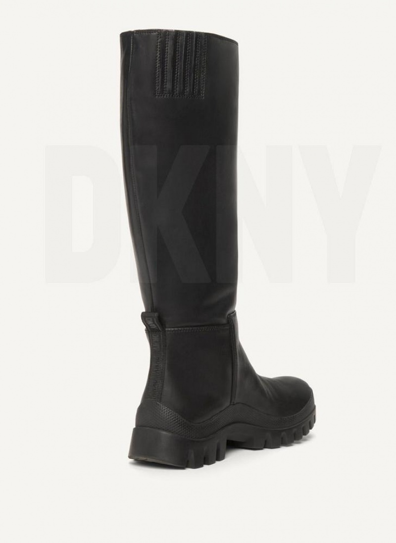 DKNY Hohe Lug Sole Stiefel Damen Schwarz | Austria_D1880