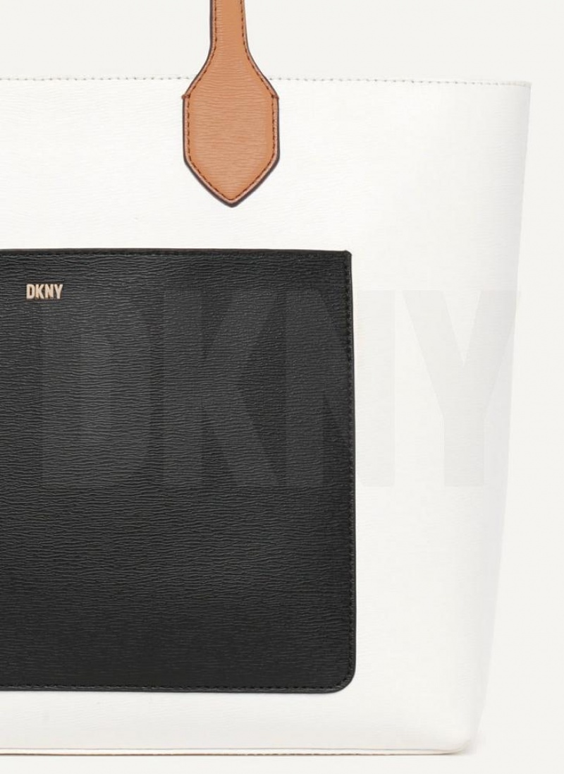 DKNY Ines Tragetaschen Damen Weiß Mehrfarbig | Austria_D0239