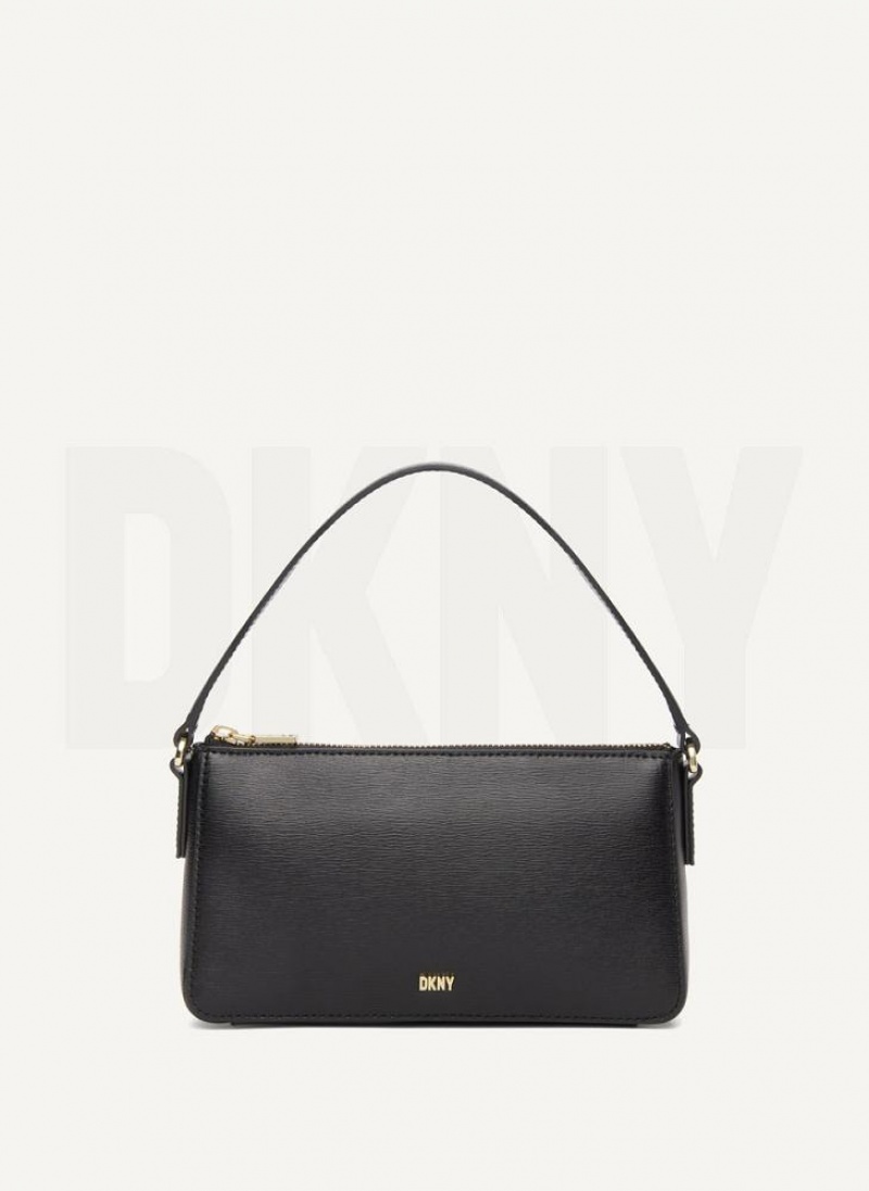 DKNY Irina Demi Geldbörse Damen Schwarz Gold | Austria_D1497