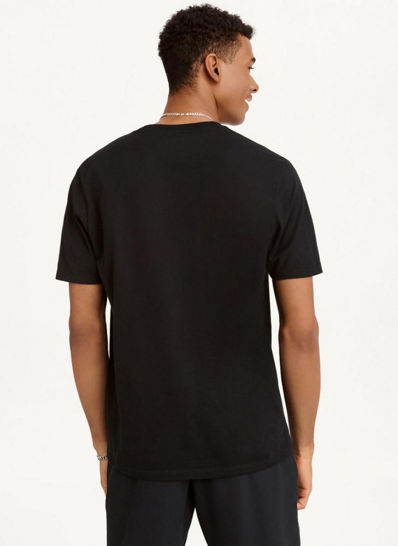 DKNY Irregular Lines T-shirts Herren Schwarz | Austria_D0212