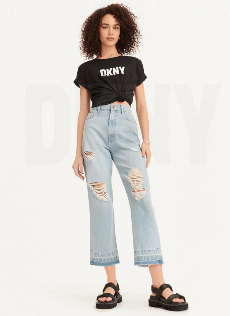 DKNY Kent High Rise Distressed Jeans Damen Waschen | Austria_D1561