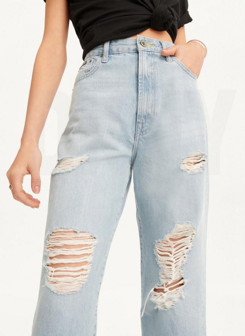 DKNY Kent High Rise Distressed Jeans Damen Waschen | Austria_D1561