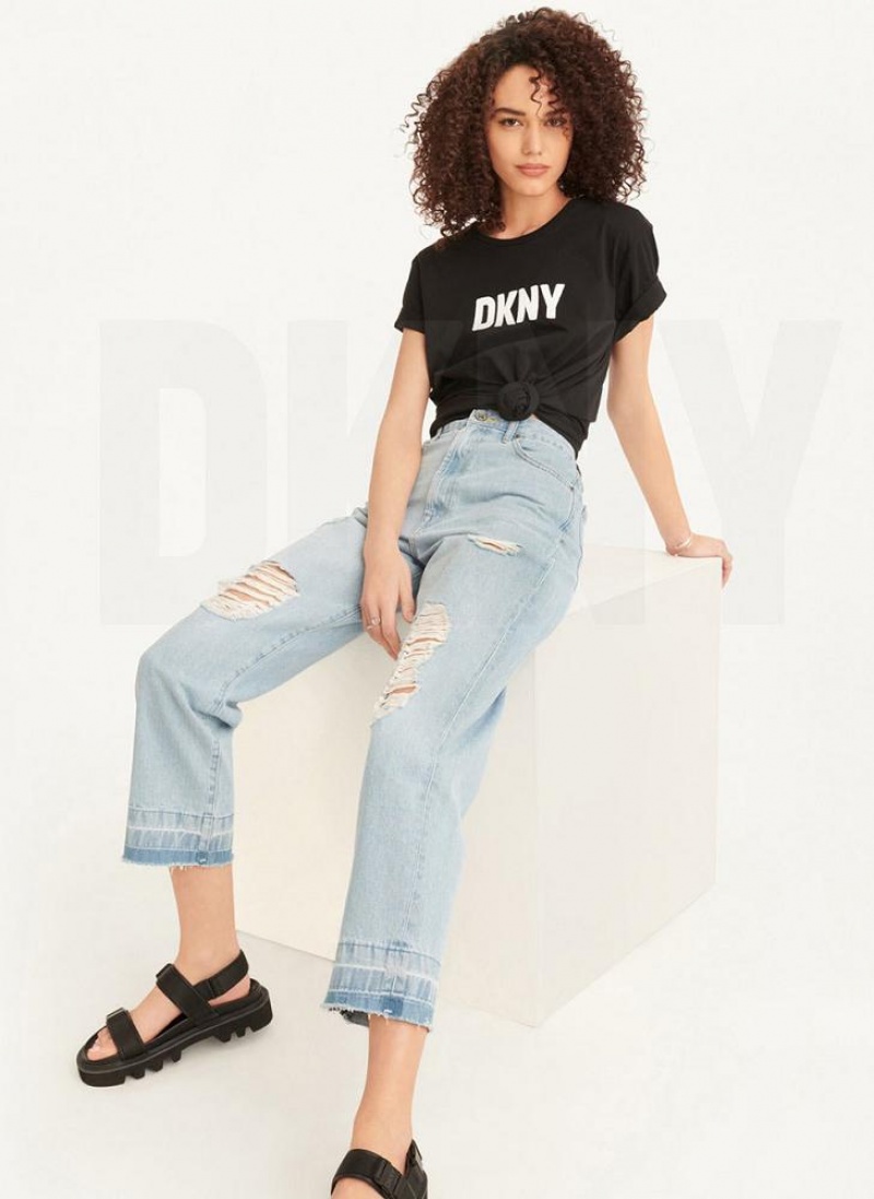 DKNY Kent High Rise Distressed Jeans Damen Waschen | Austria_D1561