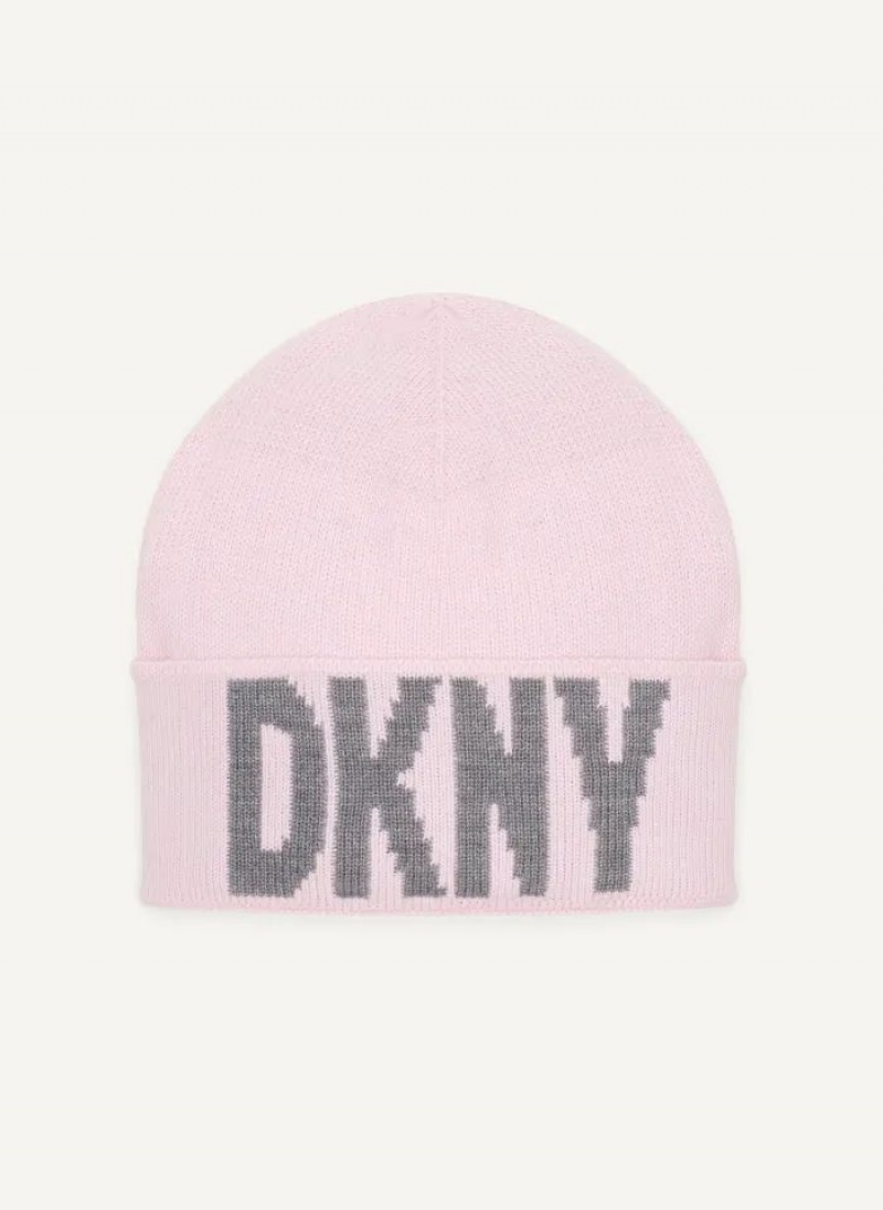 DKNY Klassische Logo Mütze Damen Rosa | Austria_D1545