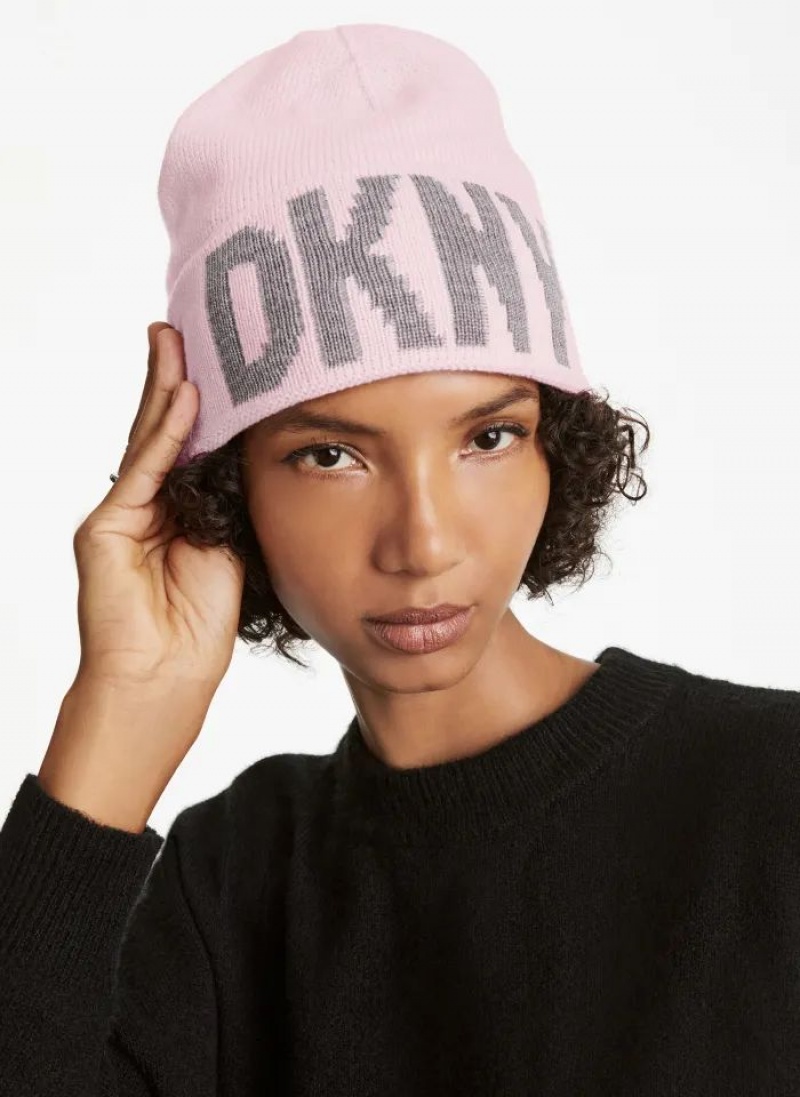 DKNY Klassische Logo Mütze Damen Rosa | Austria_D1545