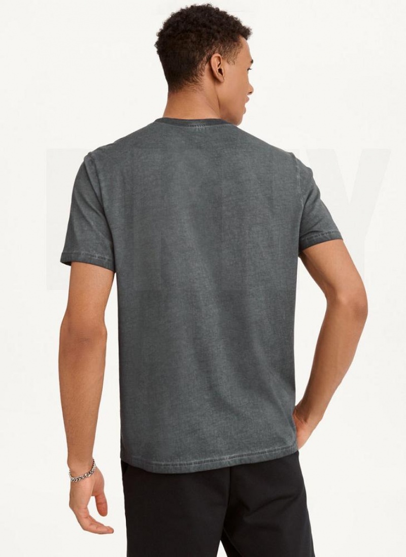 DKNY Layered Mineral Wash T-shirts Herren Schwarz | Austria_D0355