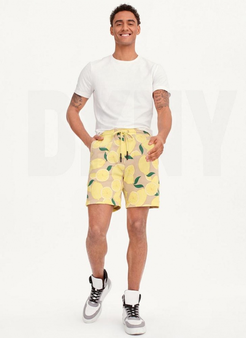 DKNY Lemon Print Pull On Kurze Hose Herren Zitrone | Austria_D0265