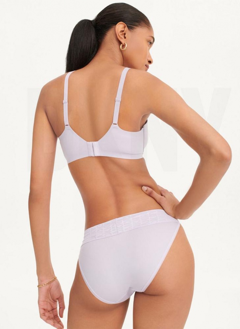 DKNY Logo Waistband Stretch Bikini Höschen Damen Lila | Austria_D1564