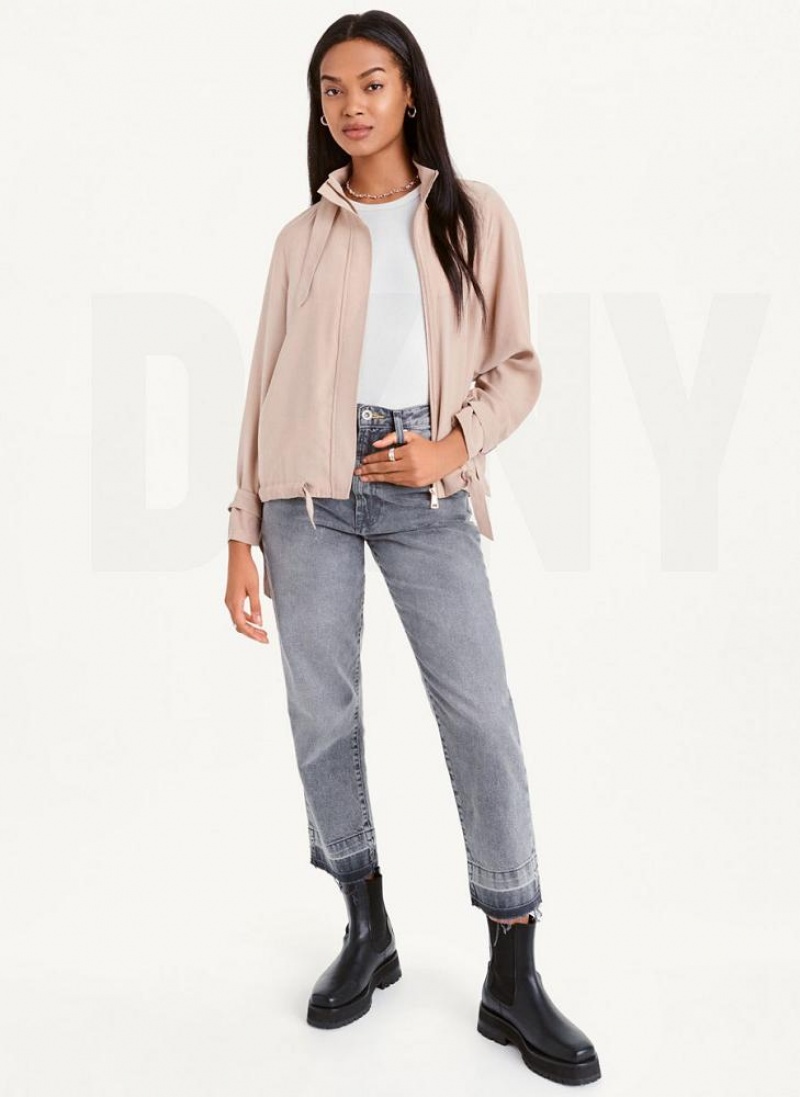 DKNY Long Sleeve Jacken Damen Khaki | Austria_D1225