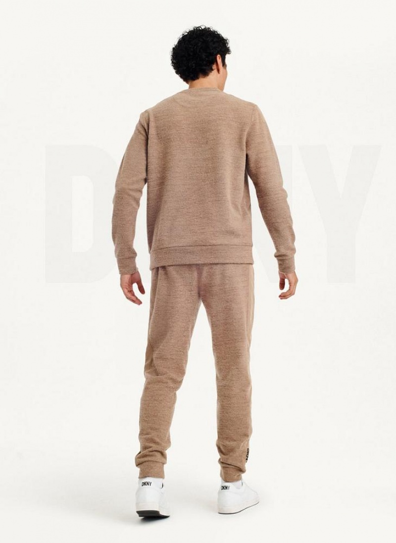 DKNY Lounge Crew Neck Sweatshirts Herren Braun | Austria_D1404