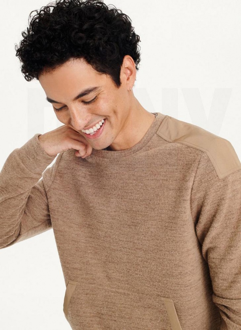 DKNY Lounge Crew Neck Sweatshirts Herren Braun | Austria_D1404