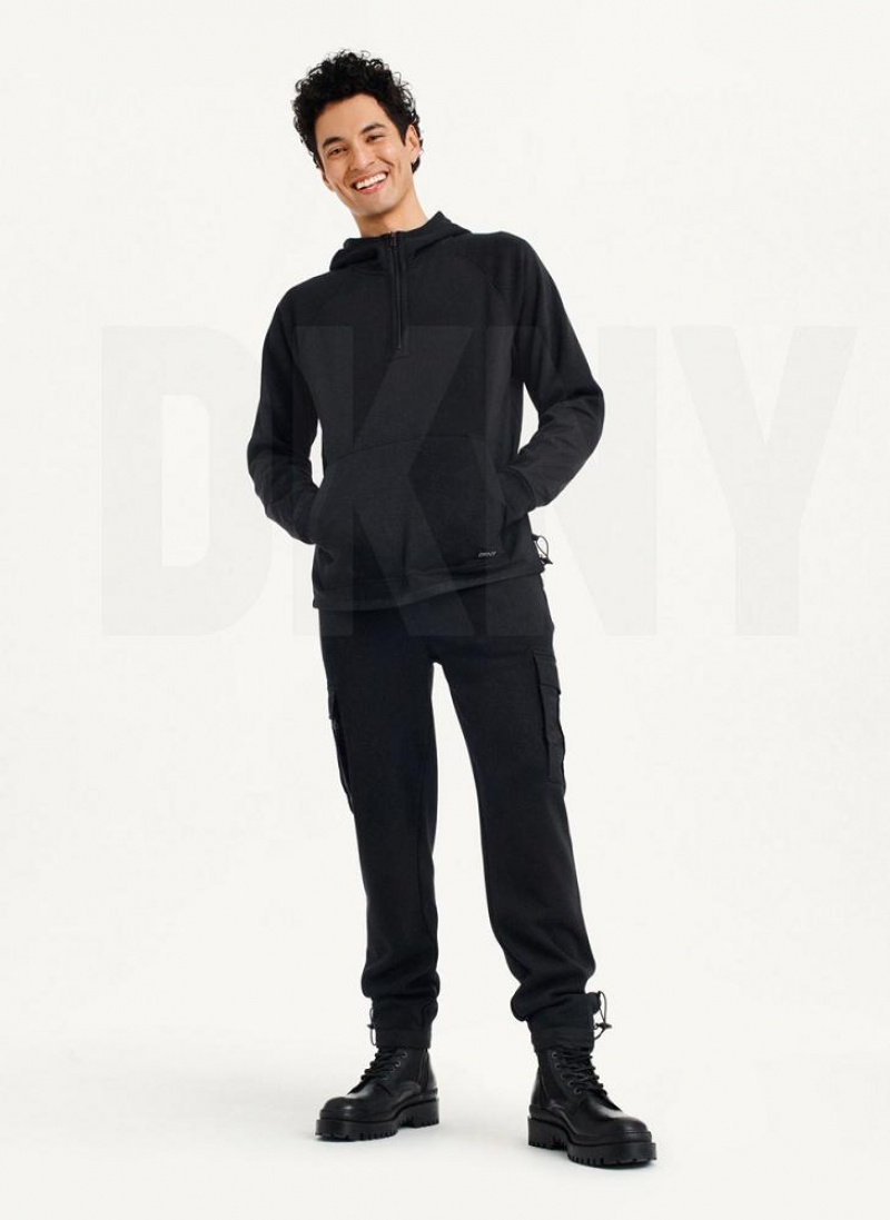 DKNY Lounge Half Zip Hoodies Herren Schwarz | Austria_D0936