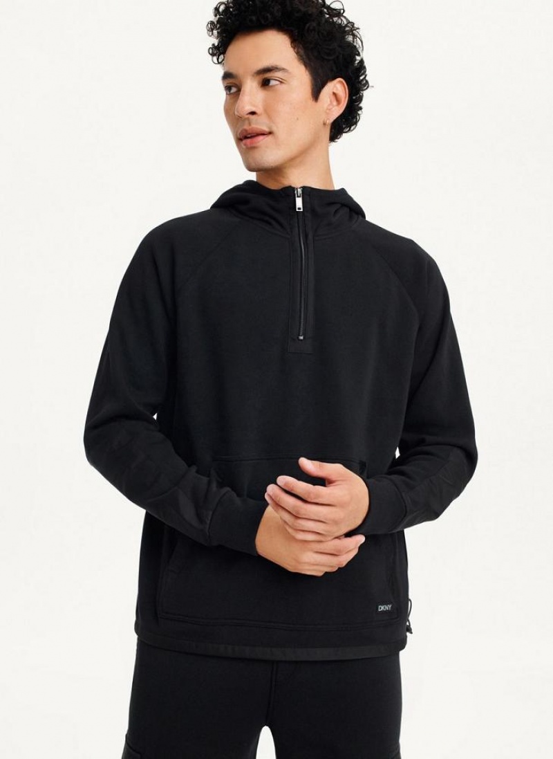 DKNY Lounge Half Zip Hoodies Herren Schwarz | Austria_D0936