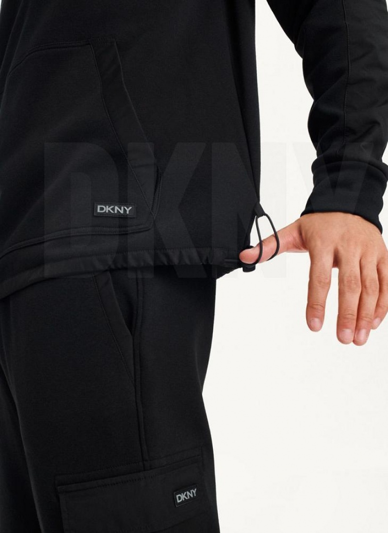 DKNY Lounge Half Zip Hoodies Herren Schwarz | Austria_D0936