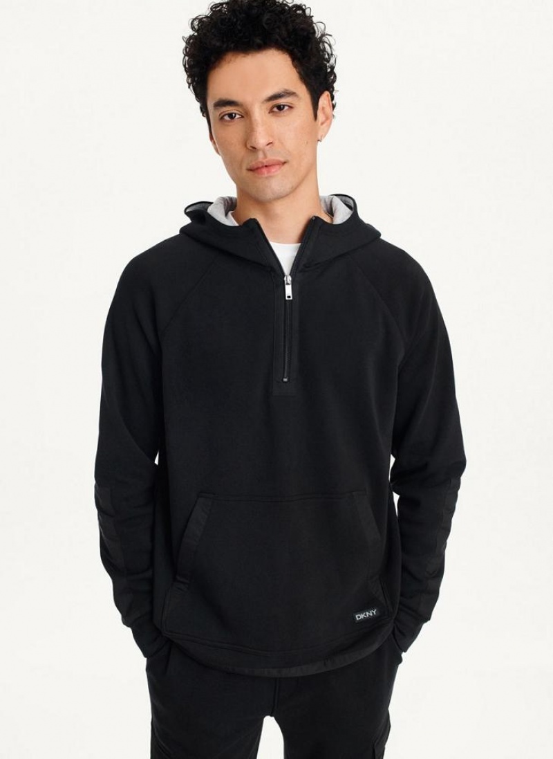 DKNY Lounge Half Zip Hoodies Herren Schwarz | Austria_D0936