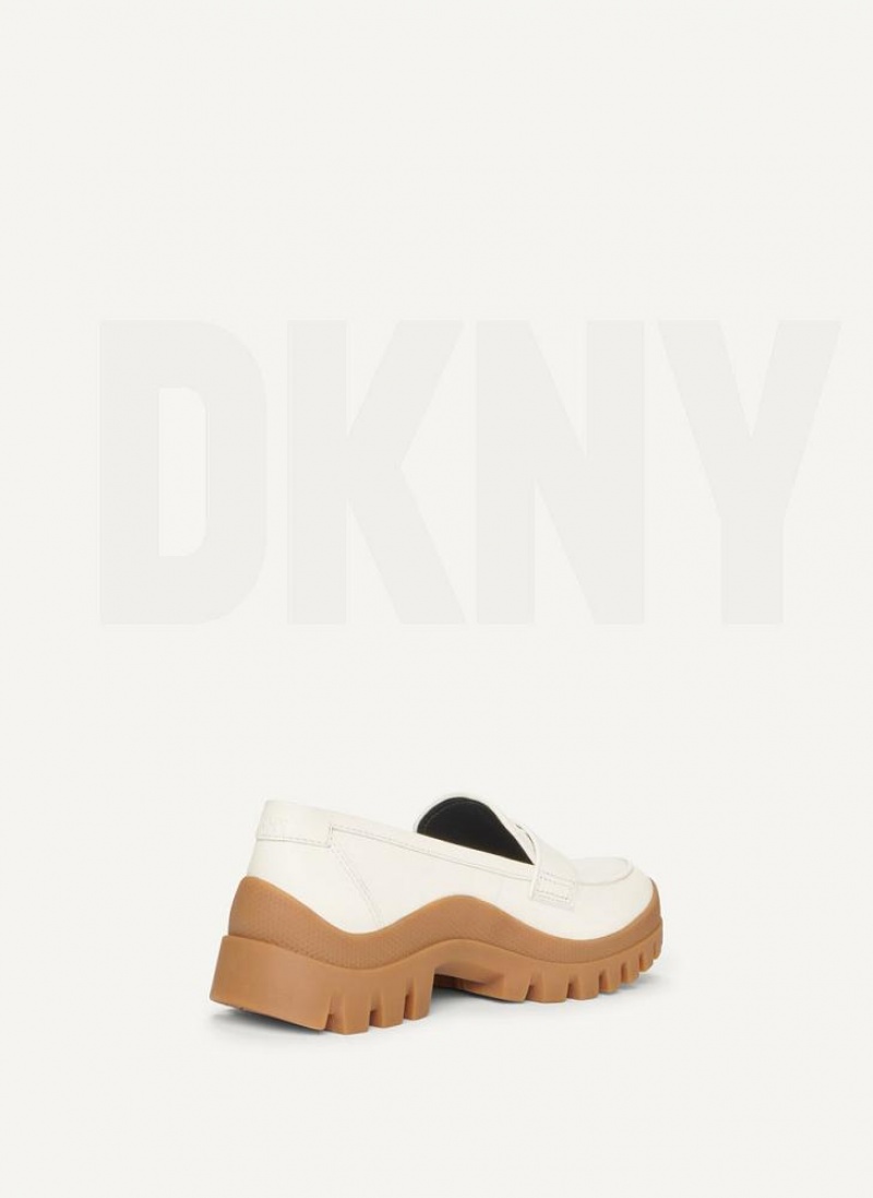 DKNY Lug Sole Halbschuhe Damen Weiß | Austria_D1987