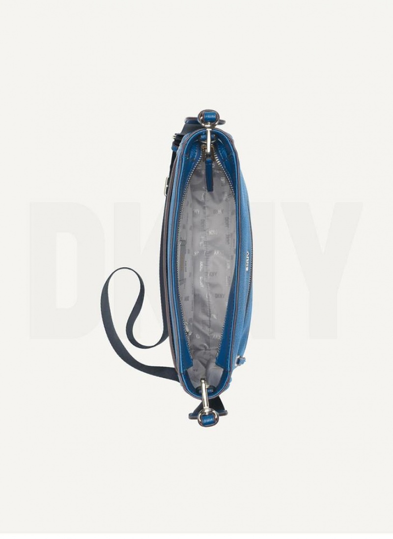 DKNY Maxine Messenger Umhängetasche Damen Blau | Austria_D1368