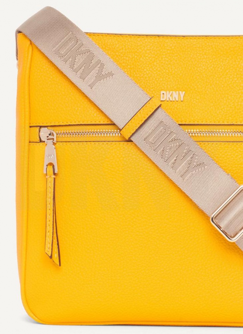 DKNY Maxine Messenger Umhängetasche Damen Gelb | Austria_D1332