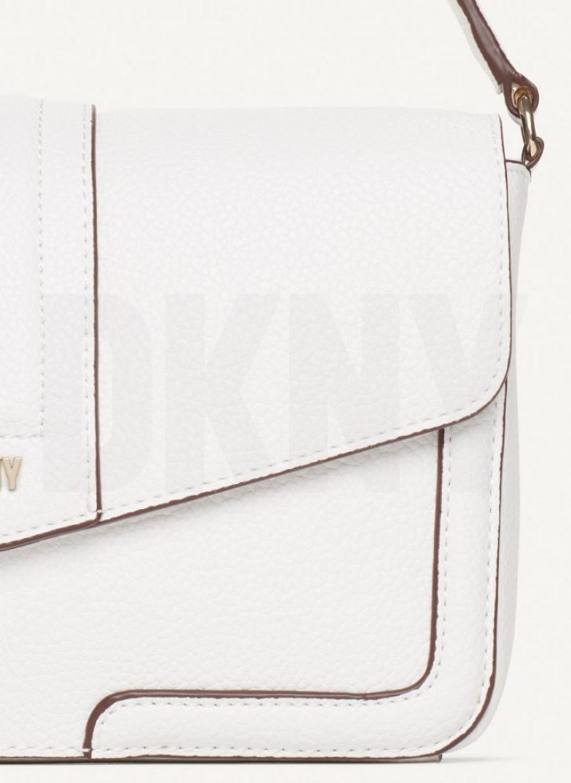 DKNY Maxxe Flap Schultertasche Damen Weiß | Austria_D1988