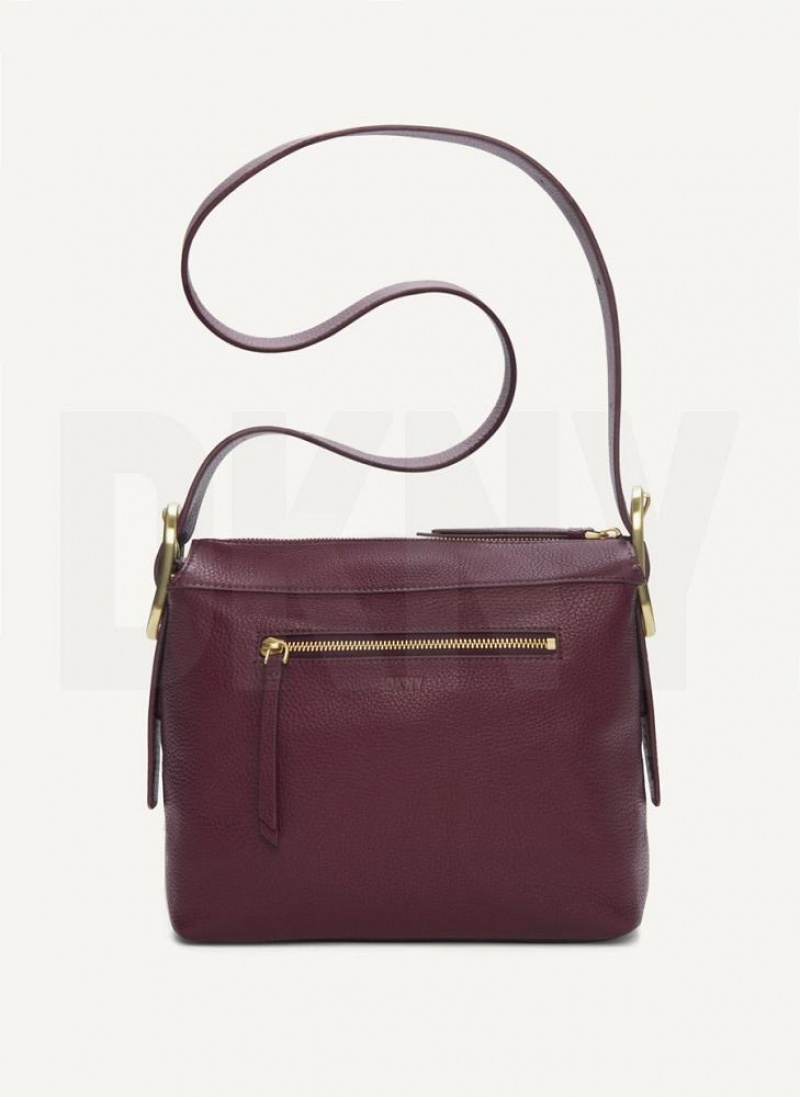 DKNY Medium Schnallen Umhängetasche Damen Bordeaux | Austria_D0216