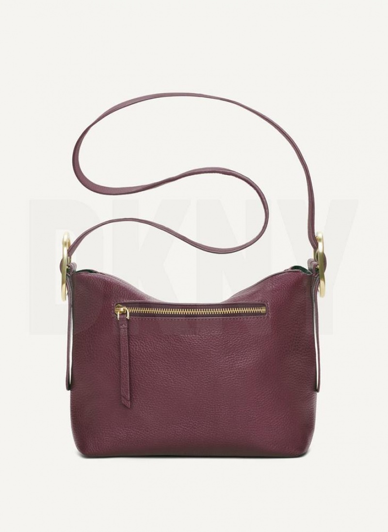 DKNY Medium Schnallen Umhängetasche Damen Bordeaux | Austria_D0216