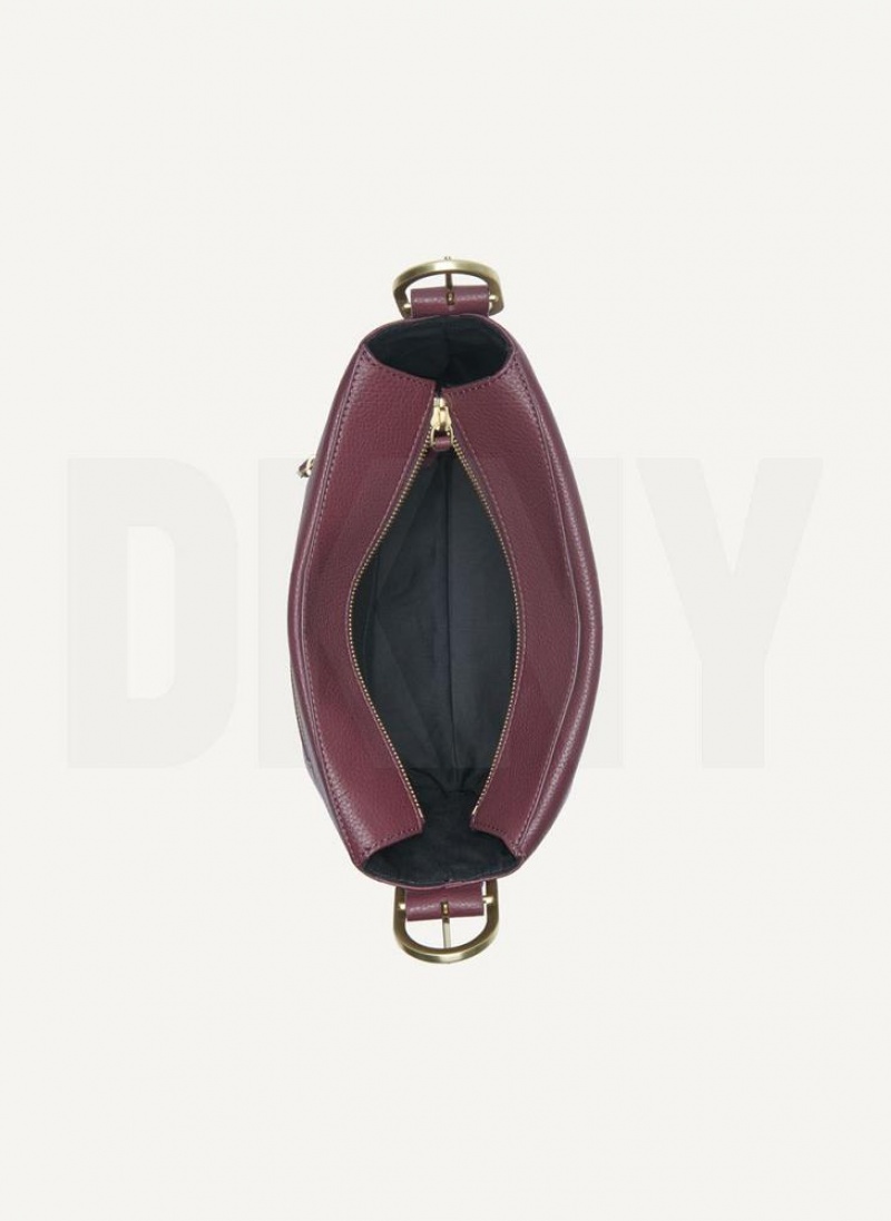 DKNY Medium Schnallen Umhängetasche Damen Bordeaux | Austria_D0216