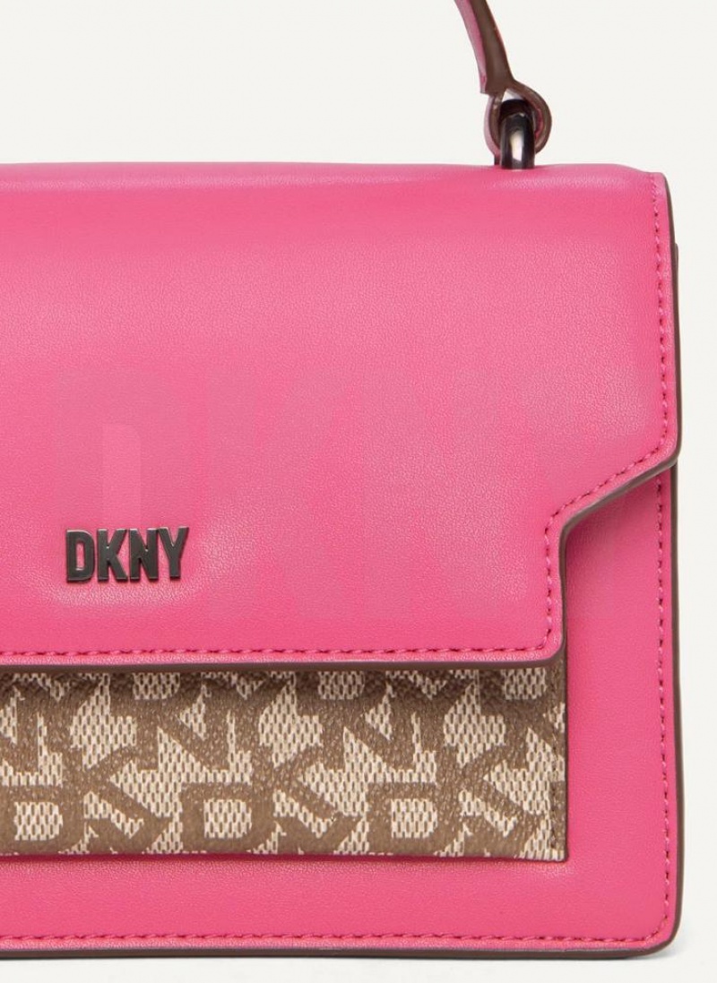 DKNY Millie Logo Umhängetasche Damen Lila Mehrfarbig | Austria_D0802