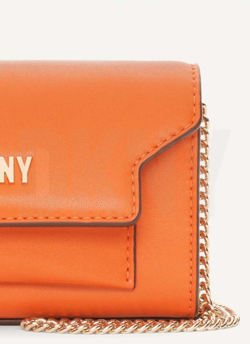 DKNY Millie Micro Flap Umhängetasche Damen Orange | Austria_D0788