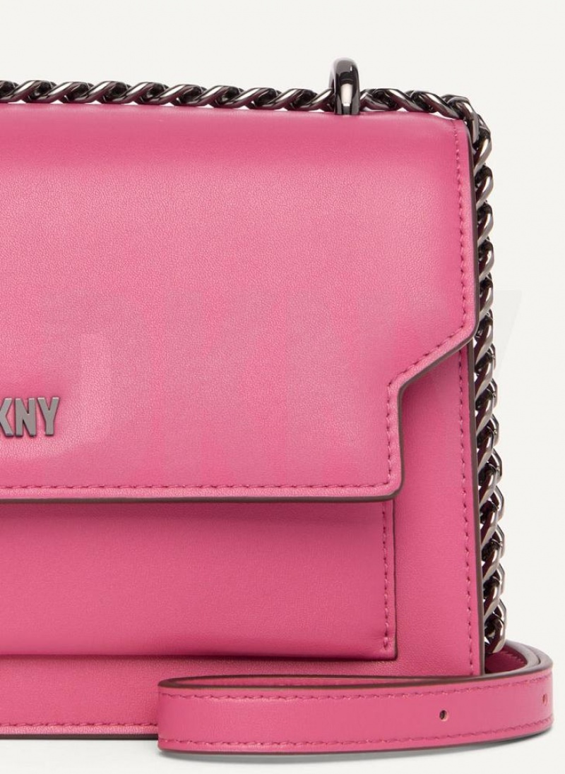 DKNY Millie Schultertasche Damen Rosa Mehrfarbig | Austria_D0530