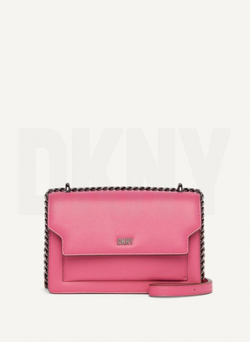 DKNY Millie Schultertasche Damen Rosa Mehrfarbig | Austria_D0530