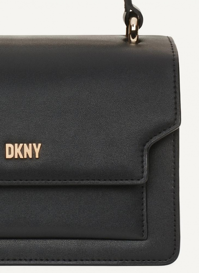 DKNY Millie Umhängetasche Damen Schwarz Gold | Austria_D0494