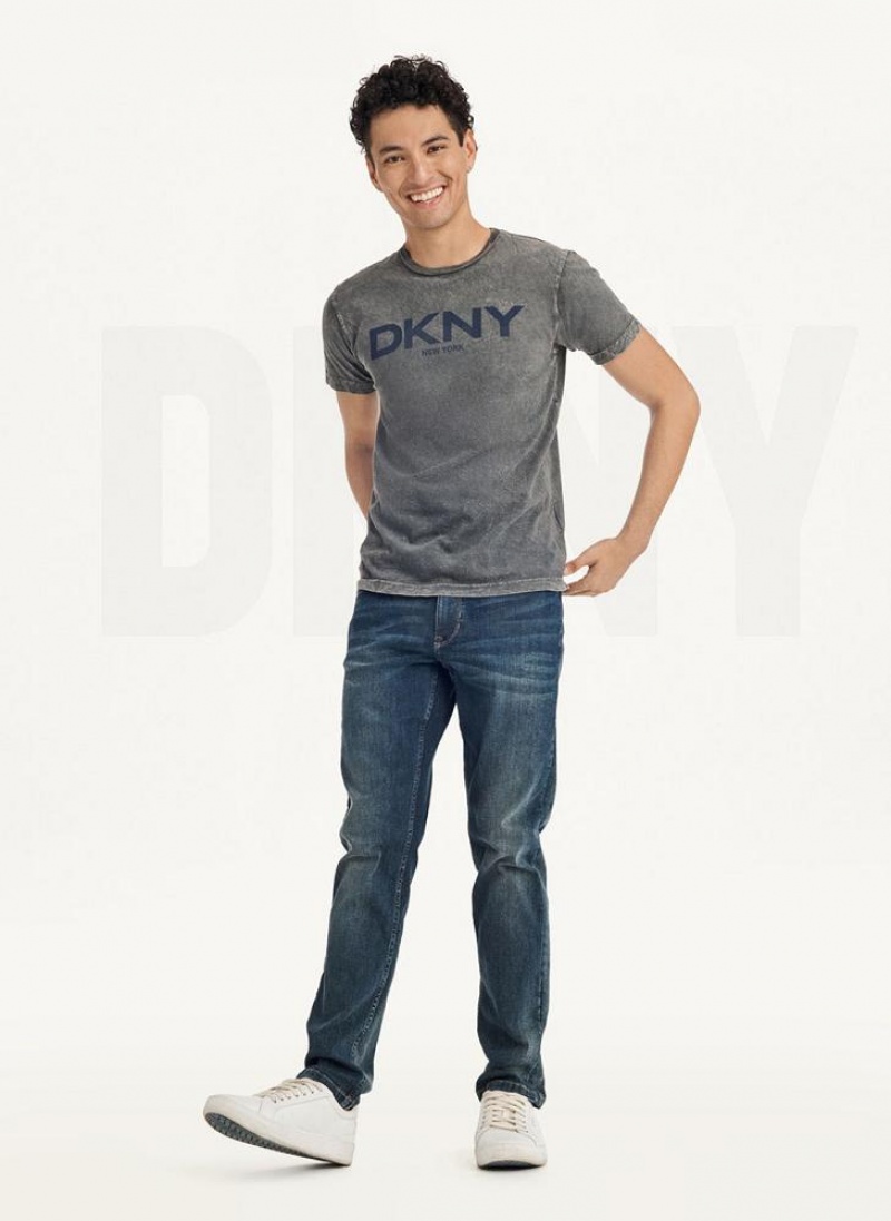 DKNY Mineral Wash T-shirts Herren Grau | Austria_D0376