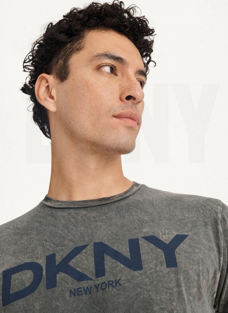 DKNY Mineral Wash T-shirts Herren Grau | Austria_D0376