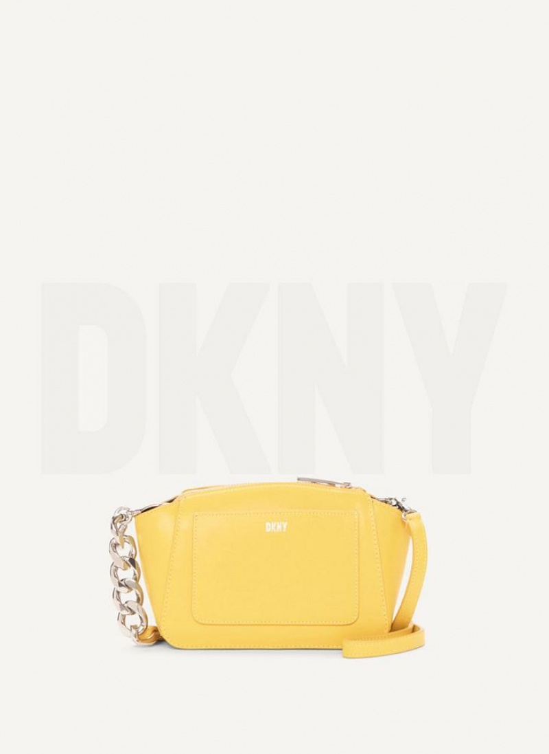 DKNY Mini Dome Umhängetasche Damen Gelb | Austria_D0431