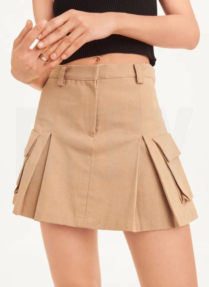 DKNY Mini Röcke Damen Khaki | Austria_D1921