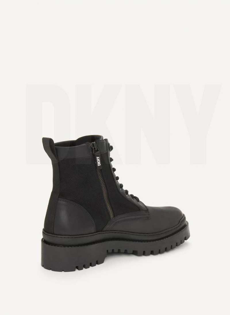 DKNY Mixed Media Stiefel Herren Schwarz | Austria_D1069