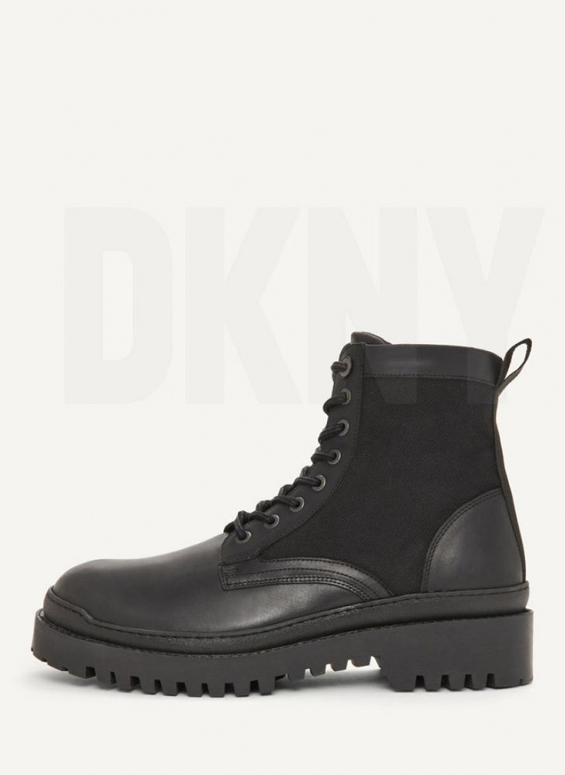 DKNY Mixed Media Stiefel Herren Schwarz | Austria_D1069