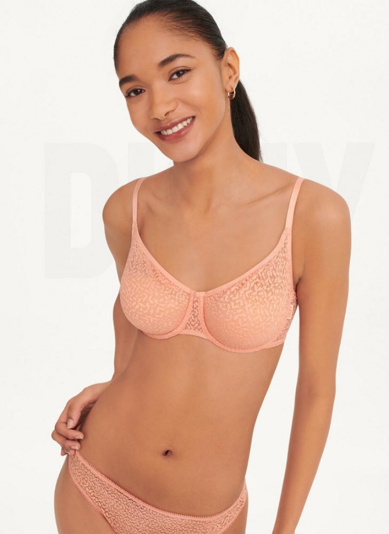 DKNY Modern Spitze Demi BHs Damen Rosa | Austria_D1760