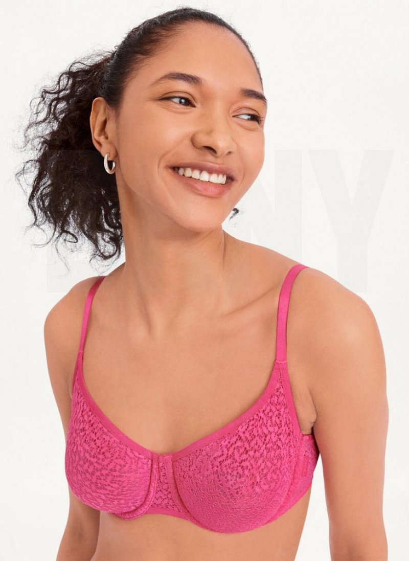 DKNY Modern Spitze Demi BHs Damen Rosa | Austria_D1572