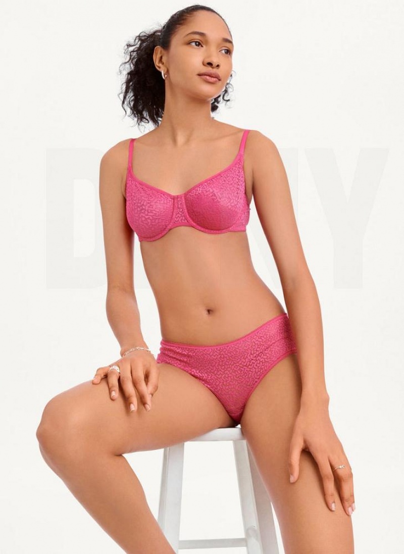 DKNY Modern Spitze Hipster Höschen Damen Rosa | Austria_D0724