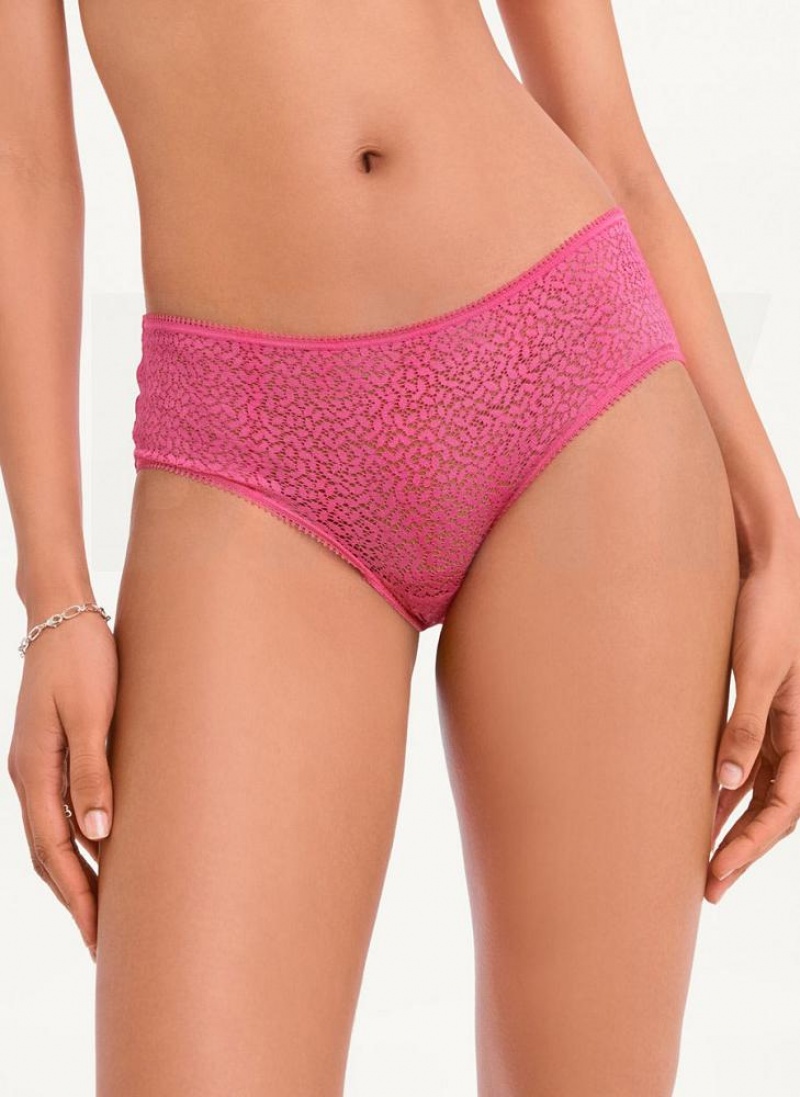 DKNY Modern Spitze Hipster Höschen Damen Rosa | Austria_D0724