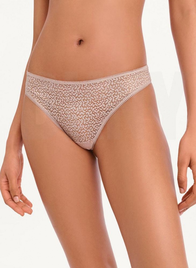 DKNY Modern Spitze Tanga Damen Beige | Austria_D0116