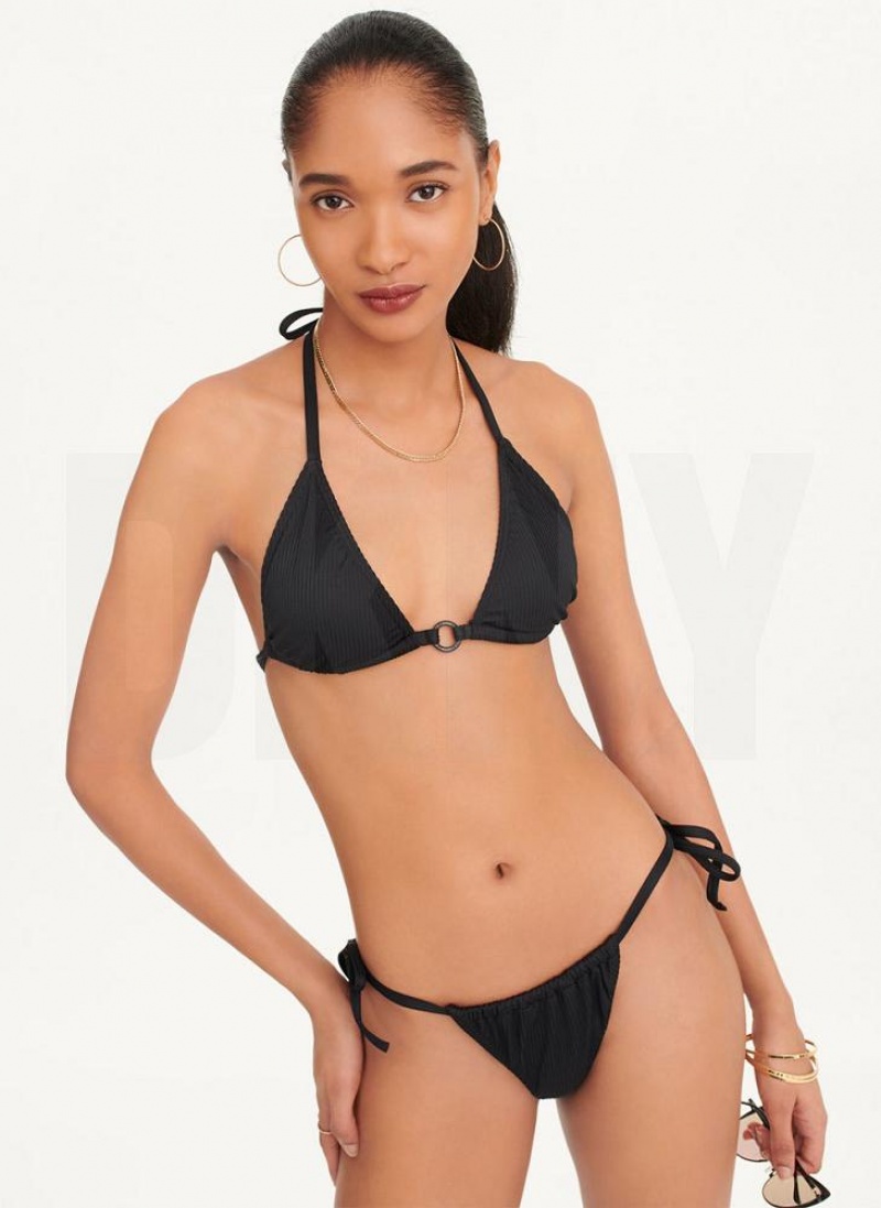 DKNY Multi-Wear Triangle Bikinioberteil Damen Schwarz | Austria_D1556