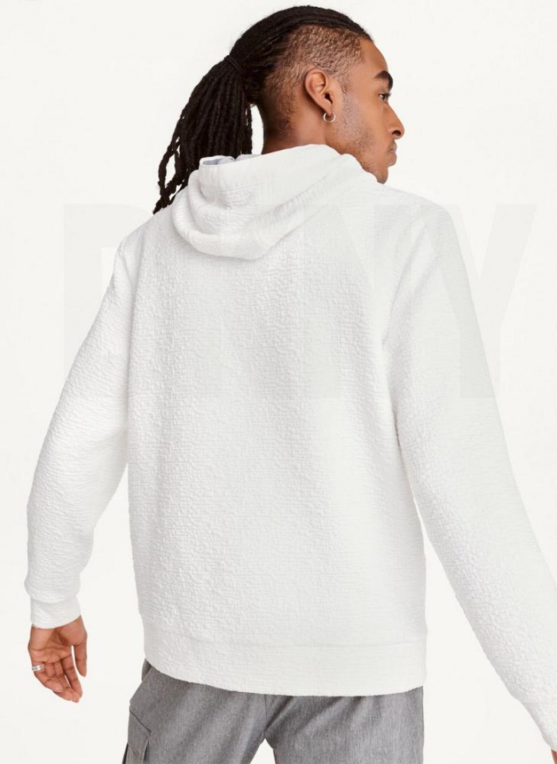 DKNY Novelty Gesteppt Texture Hoodies Herren Weiß | Austria_D0780