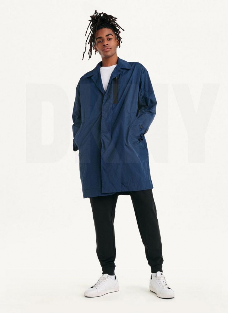 DKNY Nylon Collared Trench Jacken Herren Navy | Austria_D0166