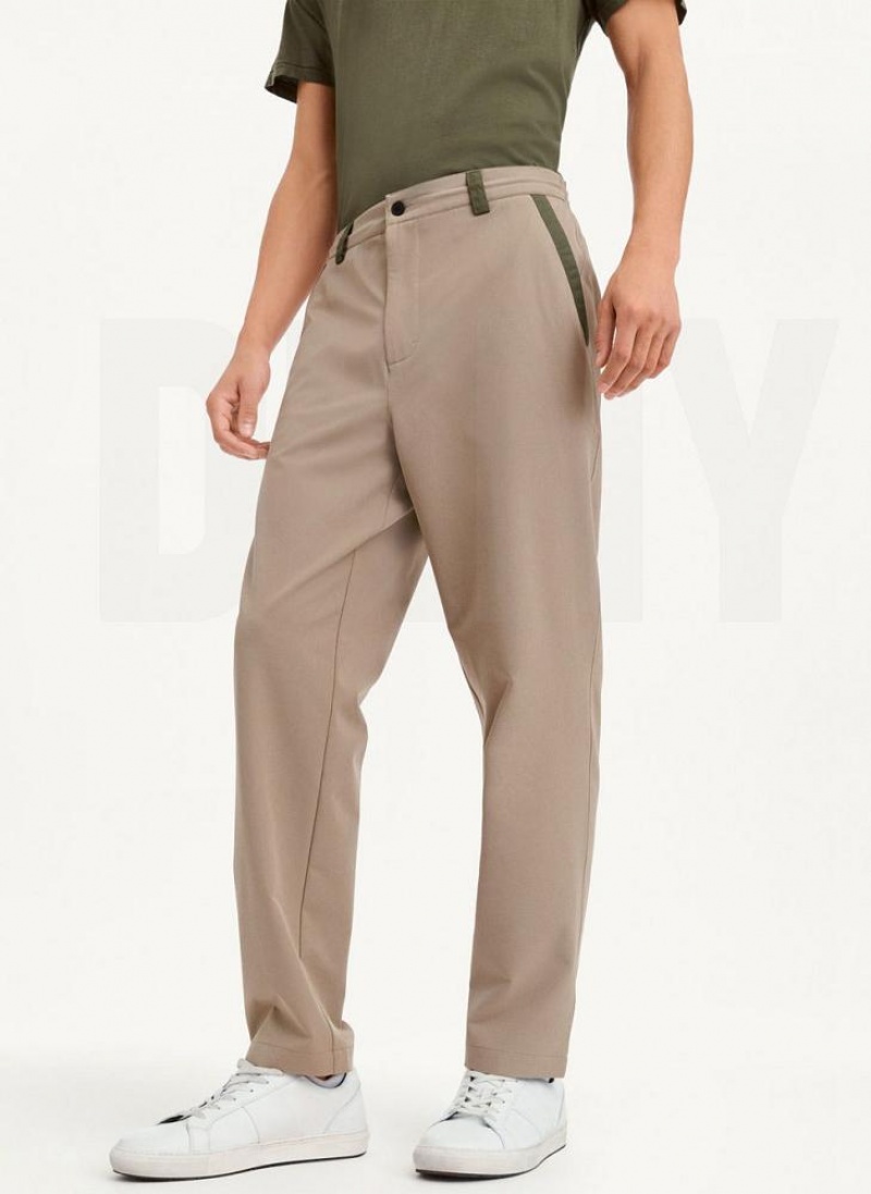 DKNY Olive Trim Elastic Taille Hose Herren Khaki | Austria_D1622